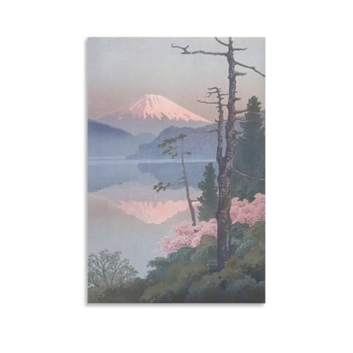 川瀬巴水 日本の浮世絵画家、版画ポスター (108) パネル キャンバス 壁アート ホームアートワーク すぐに掛けられます20x30inch(50x75cm)