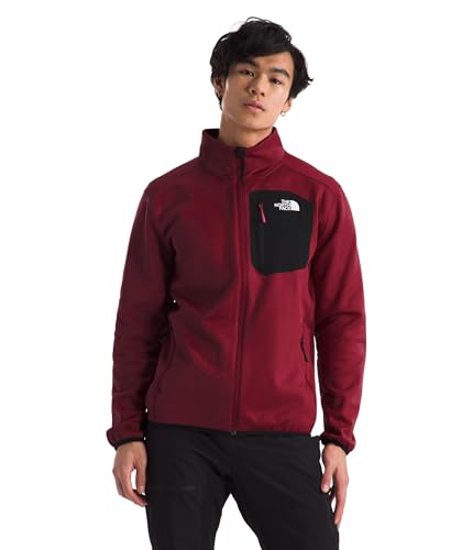 Image of THE NORTH FACE Men's Crest Full Zip Jacket | Water Repellent Fleece Coat, Double Layer Stand Collar & Zip Hand Pockets