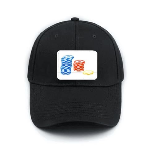 Casquette classique réglable noir motif casino chips arrangement