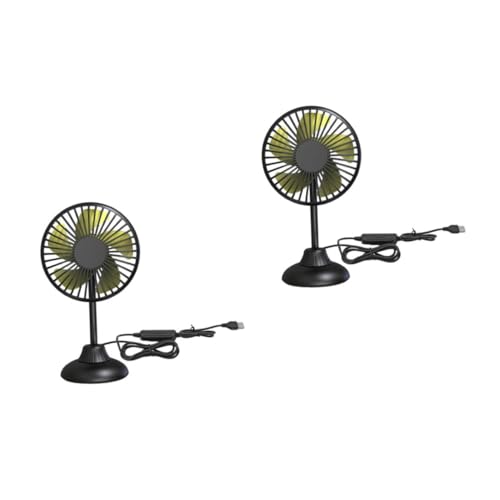 iplusmile 2 Piezas ventilador de coche ventilador multifuncional ventilador para automóvil lápiz óptico de malla decoración de estatuilla tablero de ventiladores de autos fanático del camión