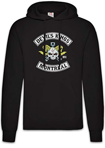 Sweat à capuche Urban Backwoods Devil's Kings hoodie noir vêtement chaud