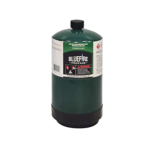BLUEFIRE 16.4oz Propane Replacement Fuel Camping Gas Cylinder Pack of 12 All Purpose Portable Canister Propane Gas Tank for Camping Stove Outdoor Backpack Mini Burner Heater Cooking Torch Lamp