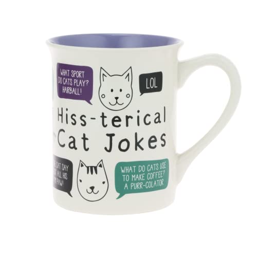 Enesco Our Name is Mud Pets Hiss-Terical Cat Jokes Coffee
