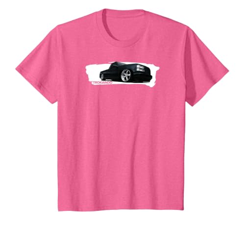 OBS Mamalona Trokiando on Big Wheels Lowered Paint Effect T-Shirt, Youth, Pink Heather, 4T