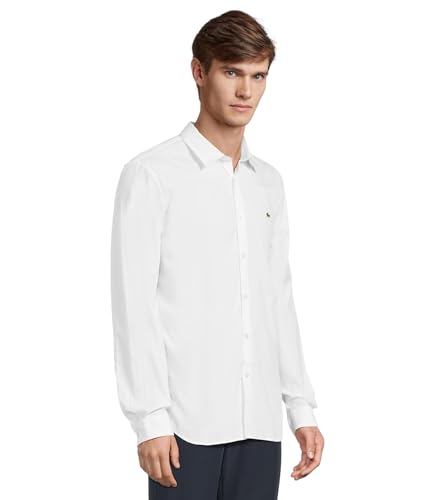 Lacoste Men's Slim Fit Stretch Cotton Poplin Shirt2