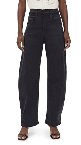 MOTHER Women's The Half-Pipe Flood Jeans, Faded Black, 28