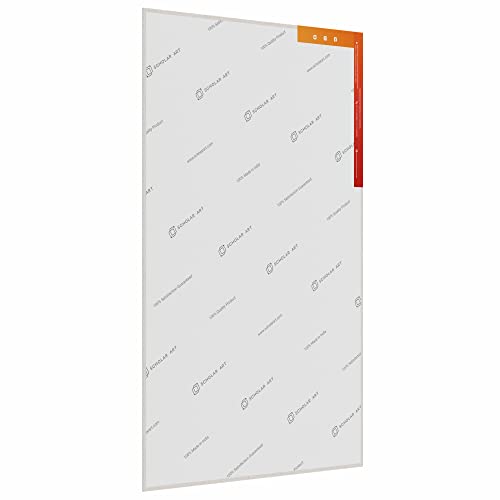 Image of Scholar Art Hobby Series 04 Oz (230 GSM) 100% Cotton Canvas Panel Board for Painting (White Blank Canvas Boards for Acrylic Paint, Oil Paint, Wet & Dry Media) | 15 inchx22 inch (37.5x55 cm), Pack of 6