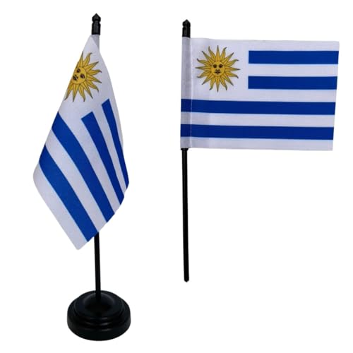 Bandeirinha de Mesa País Uruguai Tecido Oxford Sublimado a Laser