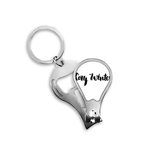 Toenail DIYthinker citation d'hiver cozy clipper cutter handwrite en acier durable