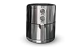 LOUISE STURHLING Stainless Steel Natural Ceramic Coated 5.8Qt Turbo Hot Air Fryer XL, With EASY-TO-USE Manual Controls. BPA-FREE & Teflon-FREE, 1700W High Power, Dishwasher Safe, plus COOKBOOK