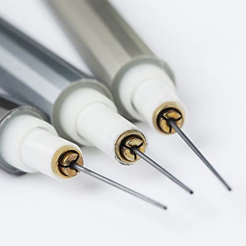 1 Stück silberner Metall-Druckbleistift 0,5 mm 0,7 mm, Minen für Schüler, Zeichen- und Schreibbedarf (0,7 mm) (0,7 mm)
