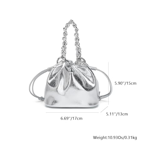 PU Drawstring Bucket Bag Handbag with Crossbody Design for Women Elegant Bucket Bag2