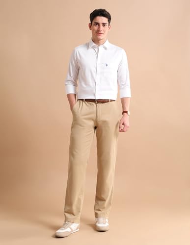 Image of U.S. Polo ASSN. Tailored Fit Formal Shirts for Men - 100% Cotton, Full Sleeve Mens Casual Shirts