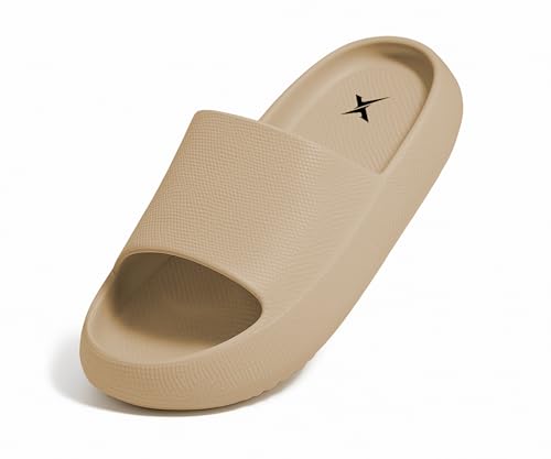 Image of Kraasa Cloudfoam Pillow Slippers for Men Non Slip Quick Drying Shower Slides Bathroom Sandals | Ultra Cushion | Thick Sole