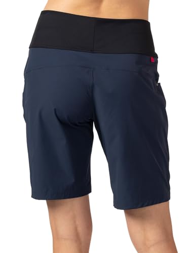 Terry Shorts femininos acolchoados, vista bike, ajuste relaxado, mountain bike com forro removível,
