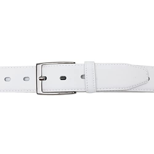 Cinto Masculino Social Branco De Couro Legitimo