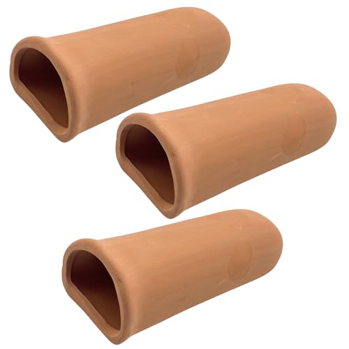 TIGRE BLANC 産卵筒 産卵床 産卵 隠れ家 土管 水槽 シェルター プレコ ザリガニ エビ イモリ めだか 金魚 熱帯魚 魚 茶色B 3個