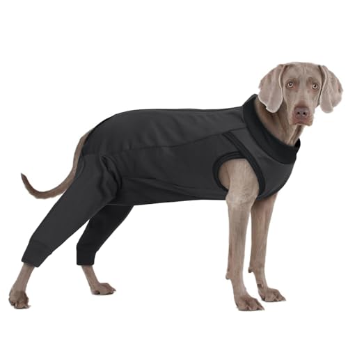 PUMYPOREITY Leckschutz Hund Hinterbein, Hundebandage Hinterbeine Hündin Ellbogenschutz Hund Leckschutz(Grau, 2XL)