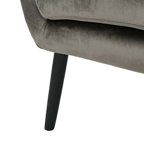Christopher Knight Home Seigfried Mid-Century Velvet Arm Chair, Grey / Black #TOP5