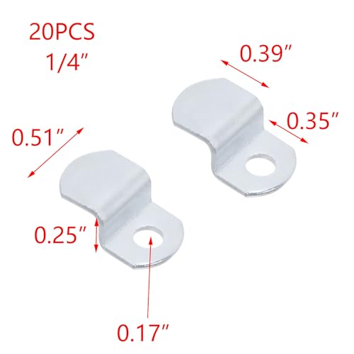 Image of T Tulead 20PCS Offset Canvas Clips Single Hole Mirror Clip Iron Offset Clips Framing Tools 1 /4 inch