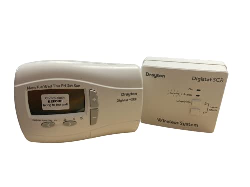 Drayton RF701 White Digistat 3RF Programmable Room Thermostat & Digistat SCR Receiver