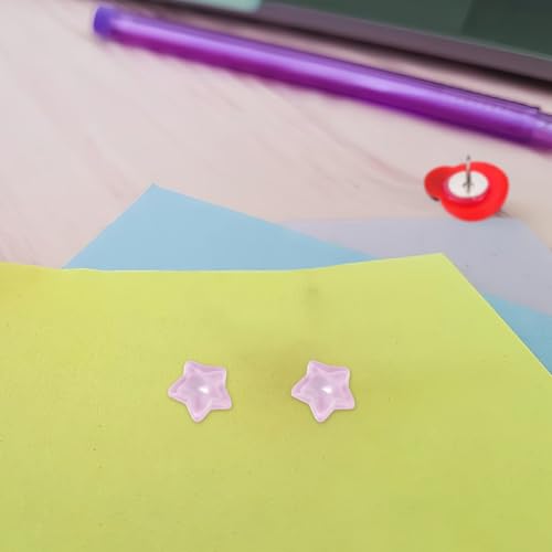 Uonlytech 20pcs Purple Glitter Star Push Pins for Office and Calendar Display, Resin and Metal Five Pointed Star Thumbtacks with Sparkling Finish, Decorative Cork Board Pushpins to Brighten - Image 7