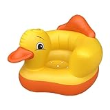 weiting Babystützsitz zum Sitzen, aufblasbarer Stuhl für Babys,Wasserdichter aufblasbarer Sitz mit süßer gelber Ente, Babysitzunterstützung | Kinder-Rückenstütze, ergonomisches -Kissen,