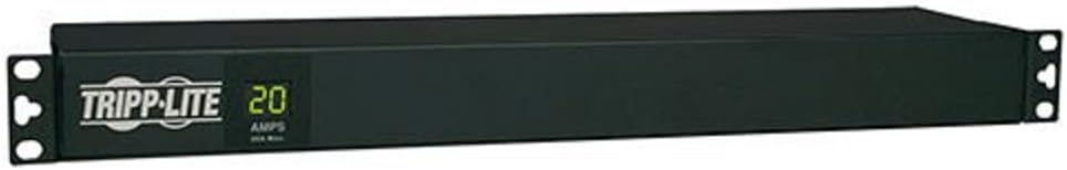 Tripp Lite Metered PDU, 20A, 12 Outlets (5-15/20R), 120V, L5-20P / 5-20P, 110-127V Input, 15 ft. Cord, 1U Rack-Mount Power, 2 Year Warranty (PDUMH20) Black
