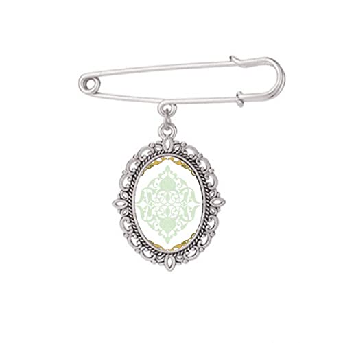 Clips pour chemise et châle style cadre baroque motif fleur M