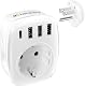 Reiseadapter für USA von LENCENT mit USB und Typ C