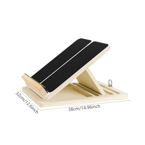 Tabla inclinada de madera para estiramiento de pantorrillas miniatura 2