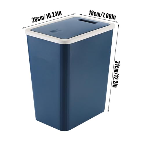 Papelera de basura de 13 litros impermeable para el cuarto de baño o cocina 5