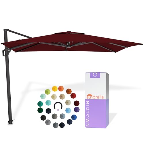 Image of Midtown Umbrellas Grande Square - 9 x 9 Ft Cantilever Umbrella