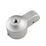 Yardwe Fahnenmaststapler mit Nylonrolle Schwerlaststangenfall Fahnenmastzubehör (Silber 2 Zoll)