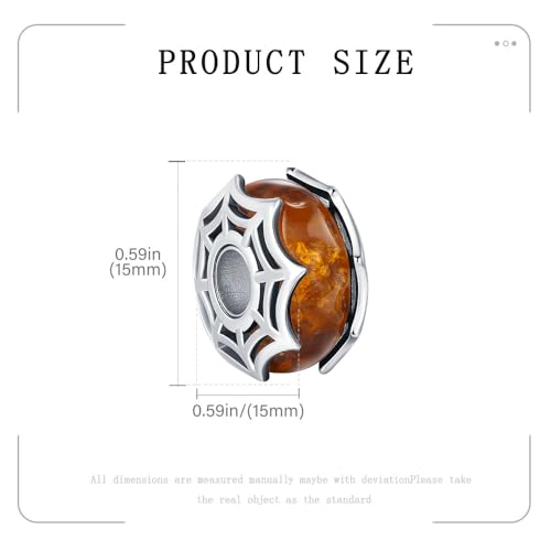 KEQ Murano Glass Charms Bead for Bracelet Original 925 Sterling Silver Butterfly Spider Net Ocean Bead Charm Fit for Pandora Bracelets4