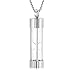 EternityMemory Hourglass Urn Necklace Cremation Jewelry Pendants for Women Men +Gift Box+Fill Kits (Silver Tone)