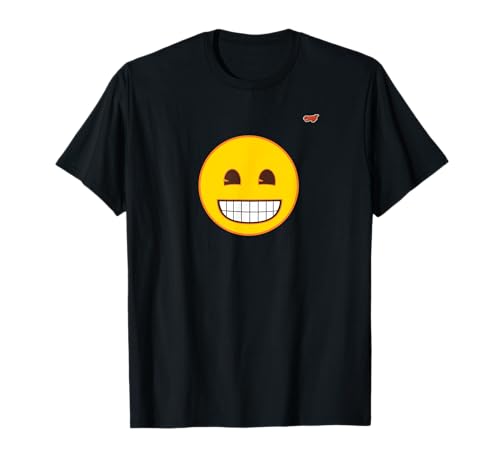 Émoticône Jaune Sourire Visage Sourire Faisceau T-Shirt
