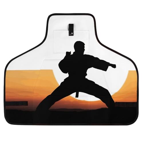 Delantal de trabajo Karate silhouette ajustable con 8 bolsillos miniatura 1