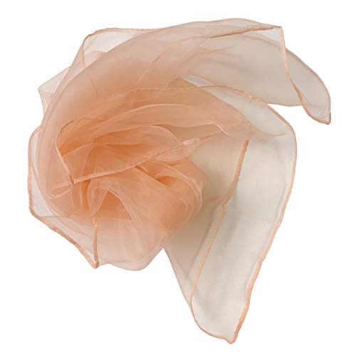 シフォン ストール スカーフ 正方形70×70cm リトミック ダンス 冷房対策 旅行 通勤用 ギフト 軽量 無地 ピンク