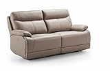 Canapé de 3 places, 2 relax électriques en Cuir/PVC couleur Gris.