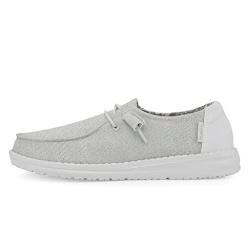 Image of HEYDUDE Women's Wendy Chambray | Women's Shoes | Women's Lace Up Loafers | Comfortable & Light-Weight