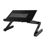 Bureau de lit pliable - il peut être utilisé comme un élévateur pour élever l'écran de l'ordinateur portable niveau parfait des yeux, les douleurs cou, les maux de et la pression oculaire, table pour lit