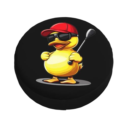 Image of Cute Duck Spare Tire Cover Universal Wheel Tire Cover Funny Cartoon Duck Tire Protectors for Travel Trailer Rv SUV Truck Camper and Many Vehicle 14 Inch