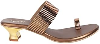 Metro Women's Fashion Kitten Heel Slip-on Sandals