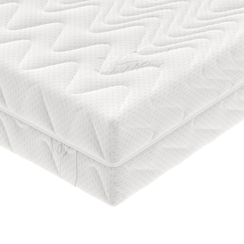 DEWINNER Colchón de 140 x 190 cm, Resorte Enfundado, Dureza H3, Certificado Oeko-Tex, Ergonómico 7 Zonas, Altura 18 cm, Funda Extraíble y Lavable, Blanco