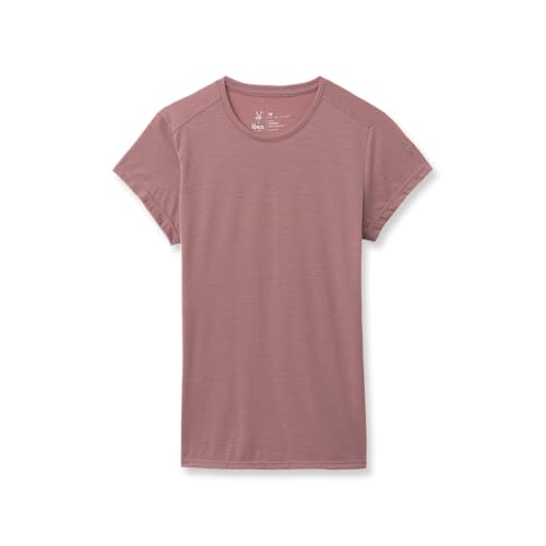 IBEX Merino Wool Journey Short Sleeve Crew Tees for Women | Natural Moisture Wicking, Odor-Resistant Material | Tees Ideal for All-Day Wear | Lotus (XX-Large)