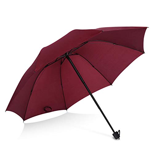 Preisvergleich Produktbild DORRISO Faltbar Regenschirm Leicht Kompakt Stabiler Taschenschirm Frauen Männer Sonnenschirm Regenschutz Sonnencreme Windsicher Dauerhafte Unisex Taschenschirm Rot