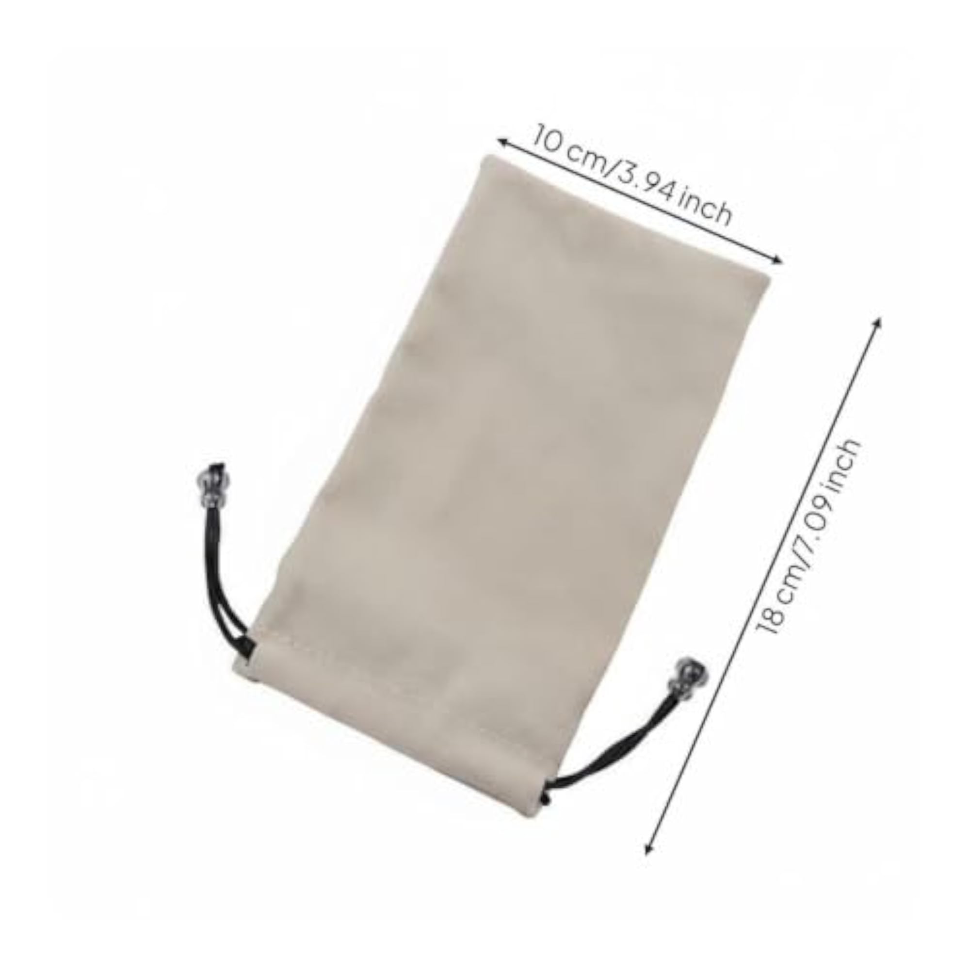 Flannel Drawstring Pouch for Electronics Organizer