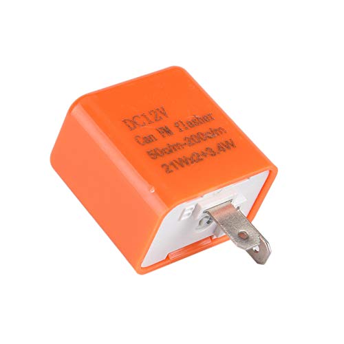 IZHIUTP 2-pinowy regulowany przekaźnik migacza LED – elektroniczny przekaźnik migacza LED 12 V – kierunkowskaz motocyklowy LED, ładowarka do kierunkowskazu