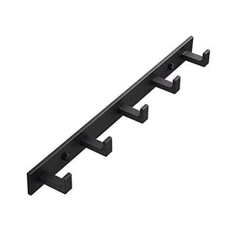 Ganchos Adhesivos para Pared Cuarto de baño Espacio de Aluminio Robe Hook Montado en la Pared Ropa de la Pared Gancho Colgador de Pared Baño Negro Accesorios